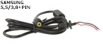 kabel do zasilacza Samsung wtyk 5,5x3,8mm z bolcem pin