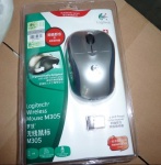 Mysz Logitech Wireless Mouse M305 Light Silver /srebrno-czarna/