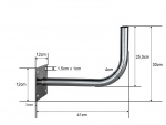 Uchwyt antenowy ścienny gięty 400mm do anteny sat