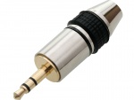 Wtyk słuchawkowy mini jack 3,5 ST METAL na gruby kabel ok 5mm