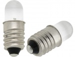 Żarówka latarki E10 led 3-12v gwint E10 przezroczysta biała